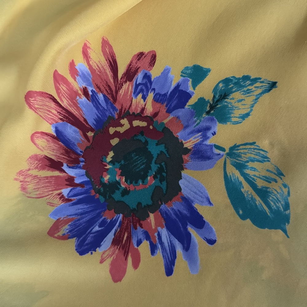 VINTAGE LIZ CLAIBORNE SILK FLORAL DRESS - Picture 6 of 11